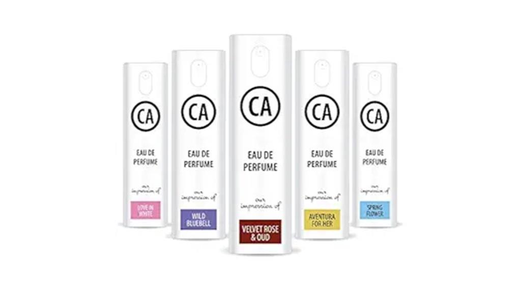 five fragrance sample set