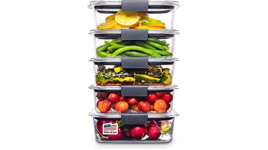 five piece clear storage set