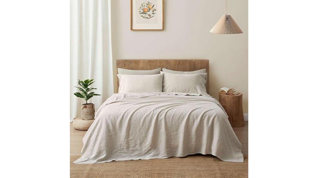 flax linen queen bedding