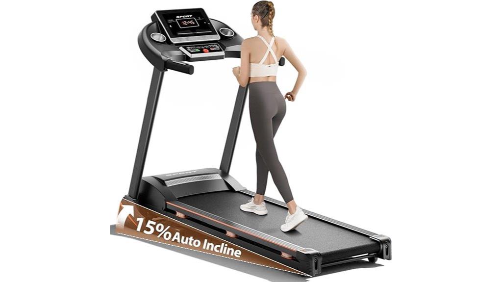 folding incline 3hp treadmill