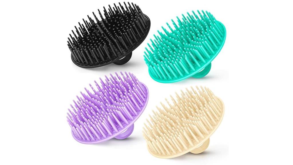 four pack scalp exfoliator brushes