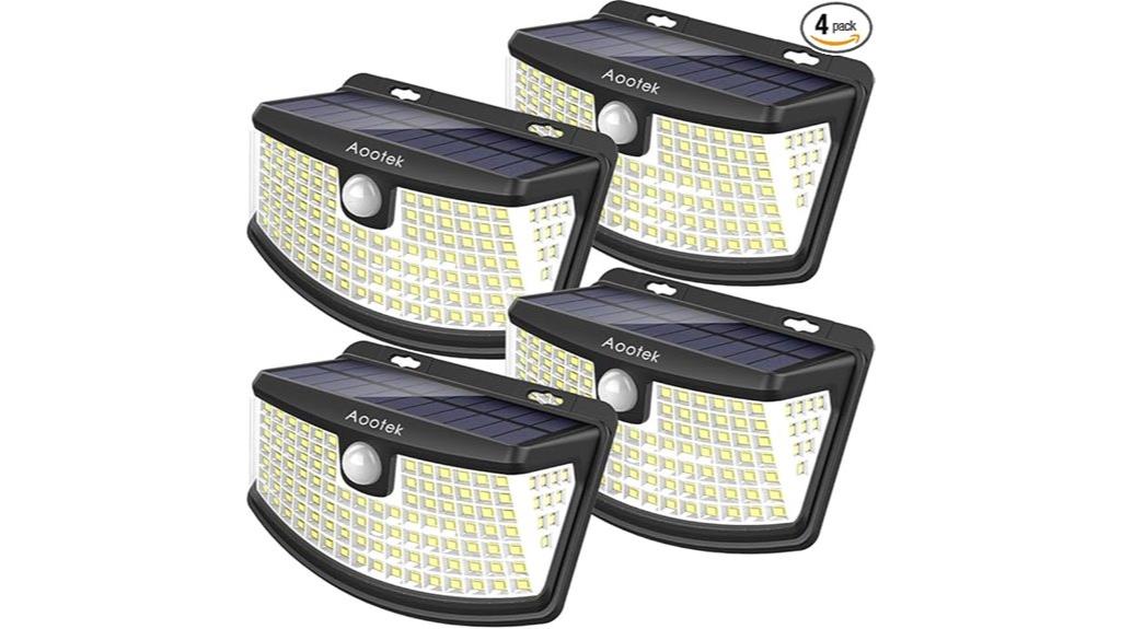 four pack solar sensor lights
