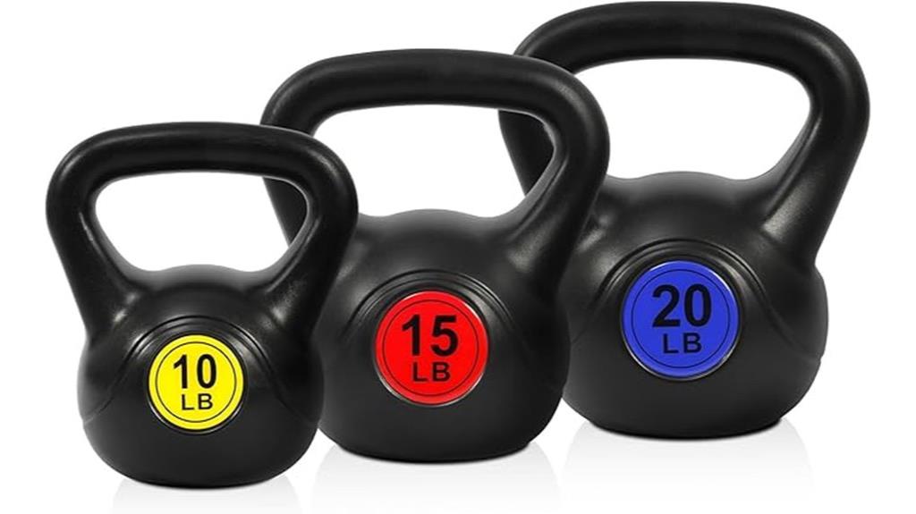four piece kettlebell set