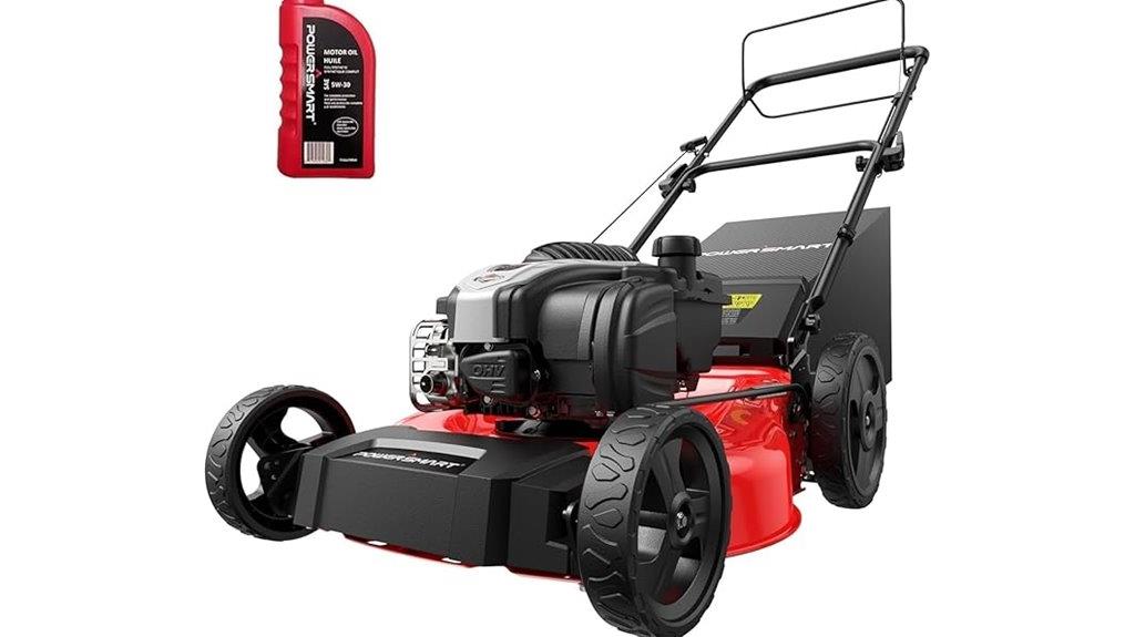 gas powered lawn mower