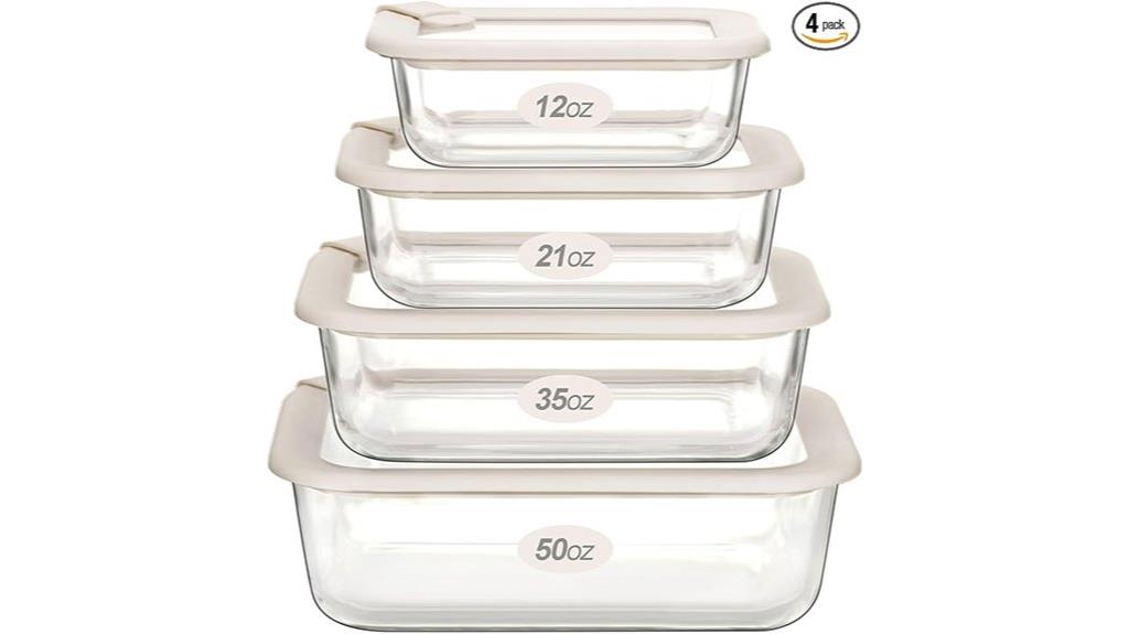 glass lid food containers