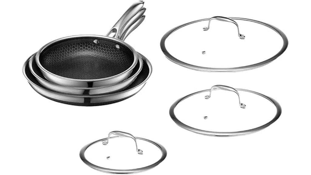 hexclad 6 piece fry pan
