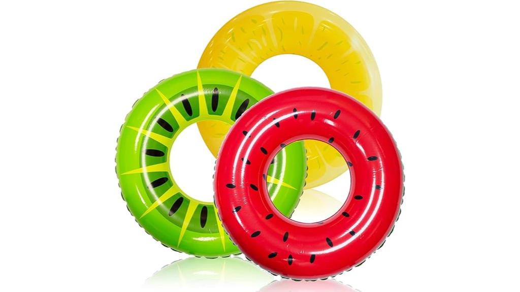 inflatable fruit swim tubes