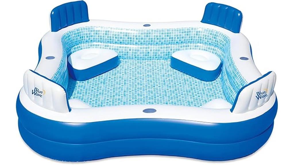 inflatable pool with seats