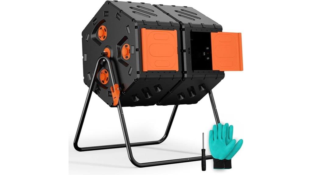 large 45 gallon compost tumbler