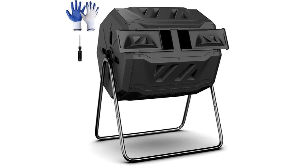 large dual chamber compost bin