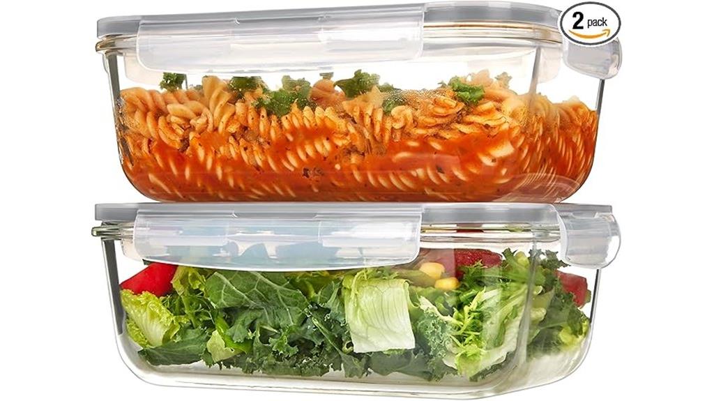 large glass container set