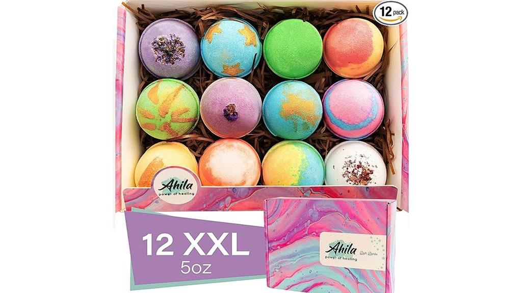 large organic bath bomb set