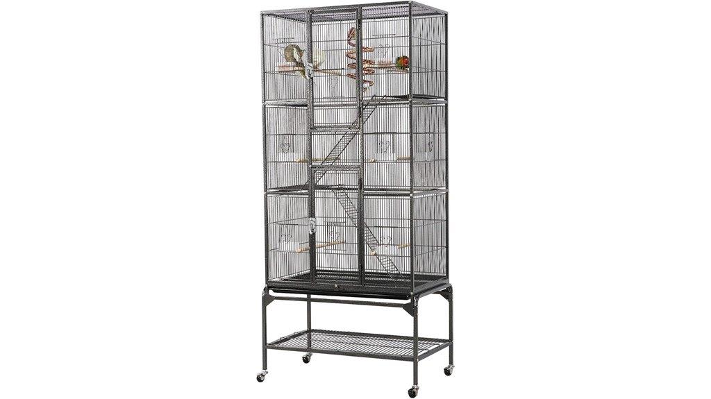 large parrot cage dimensions