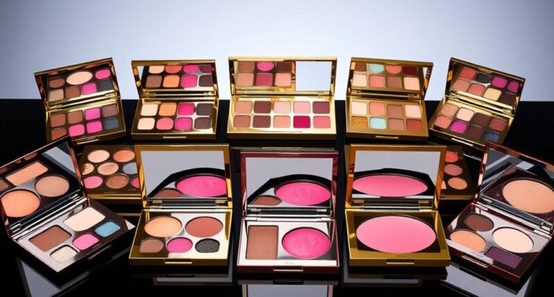 luxury makeup palette selection