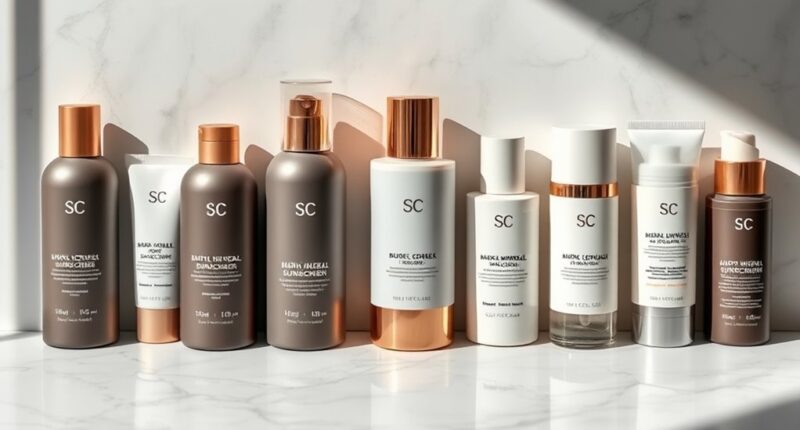 luxury mineral face sunscreens