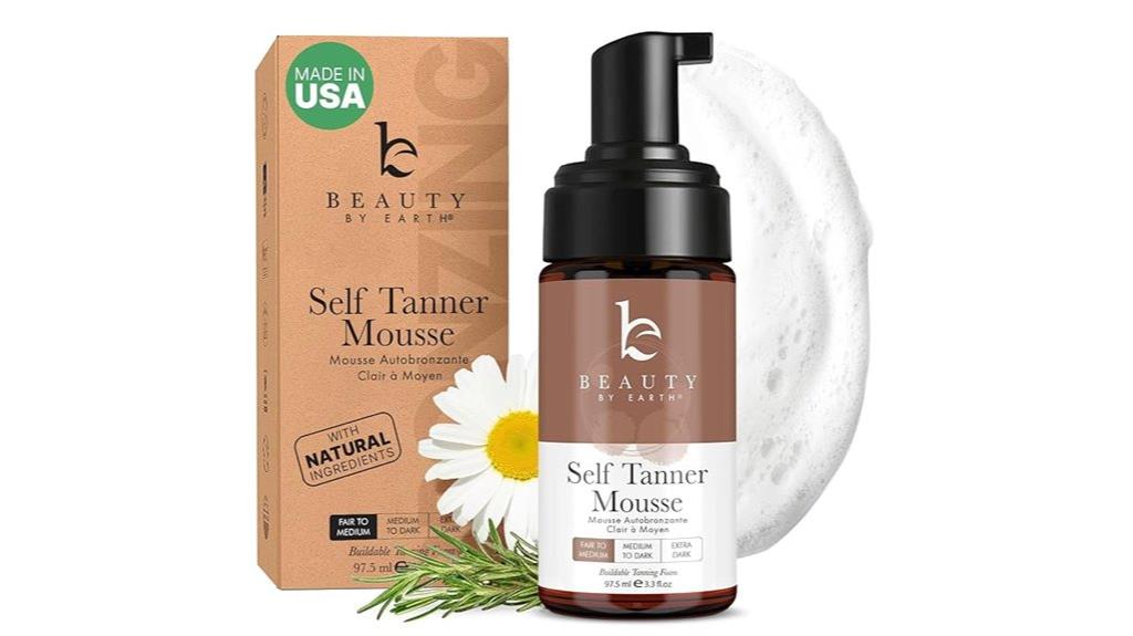 organic ingredient self tanner