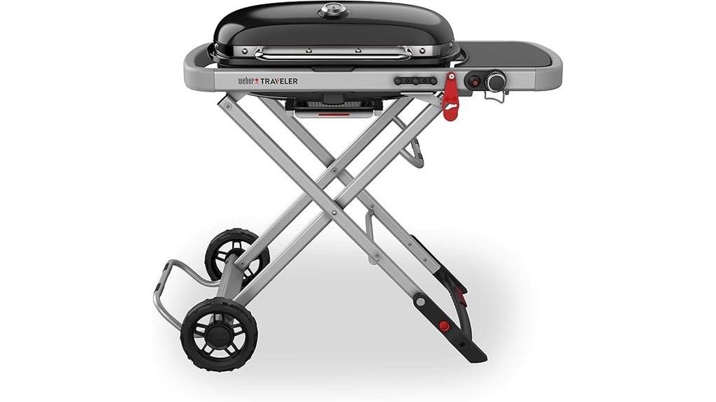 portable black gas grill