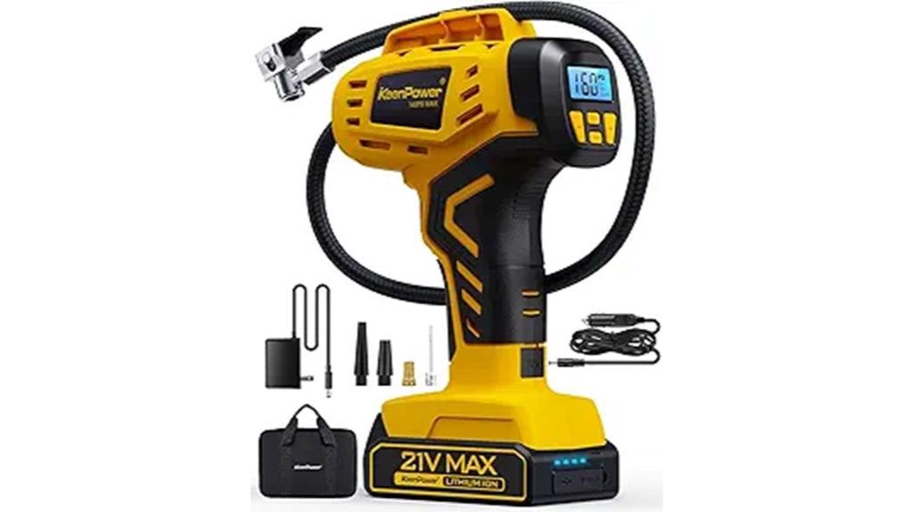 portable rechargeable tire inflator