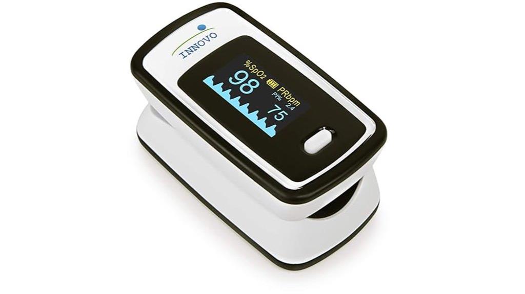 premium fingertip oximeter with alarm