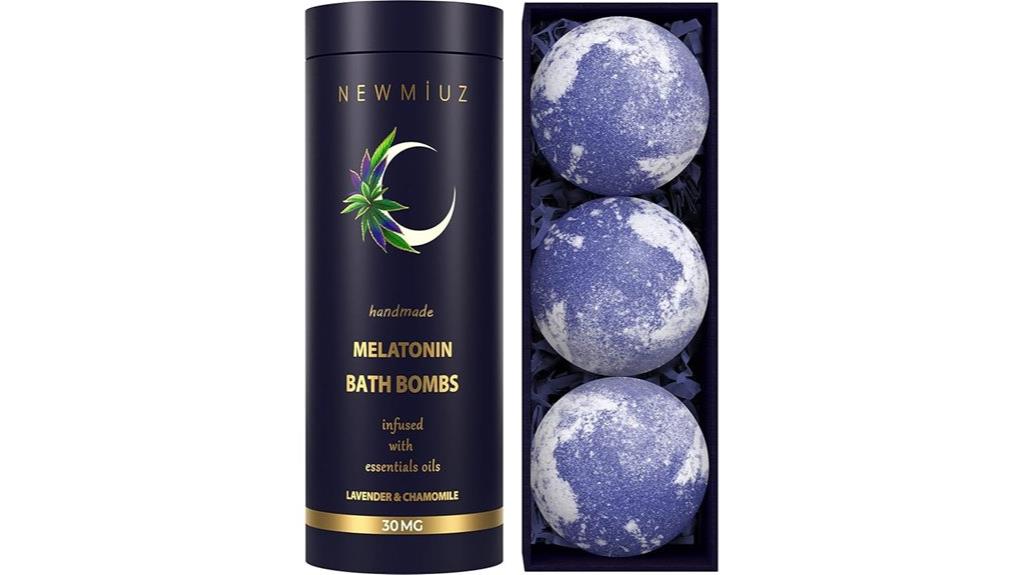 relaxing melatonin bath bombs