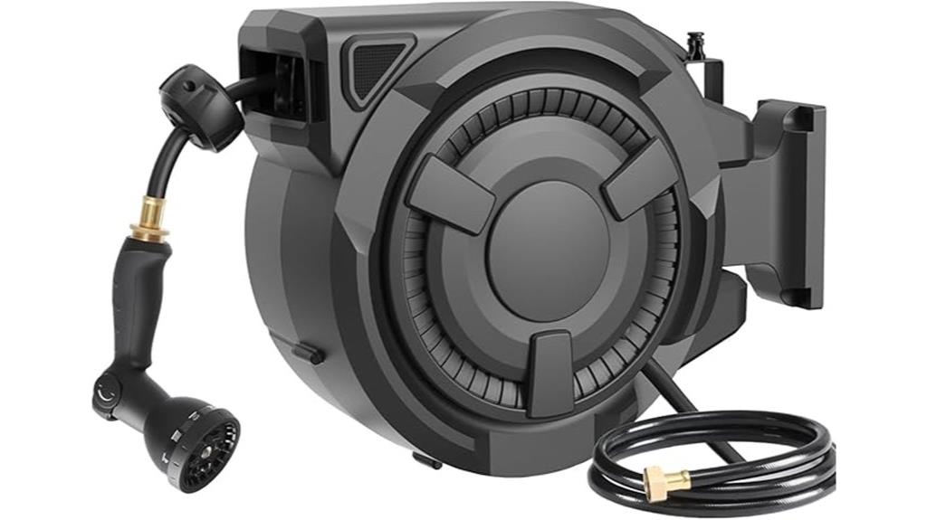 retractable hose with nozzle