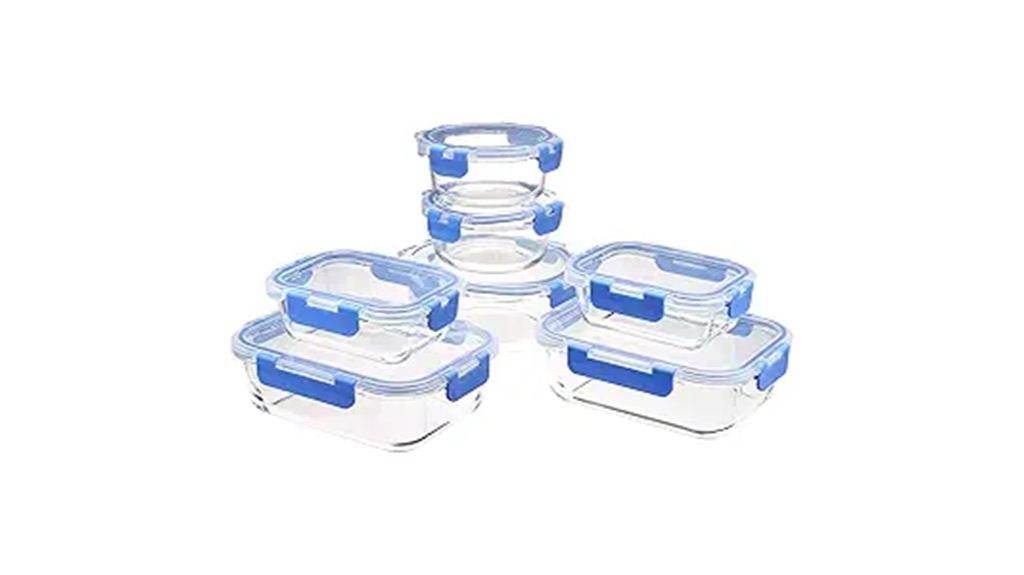seven piece glass storage set
