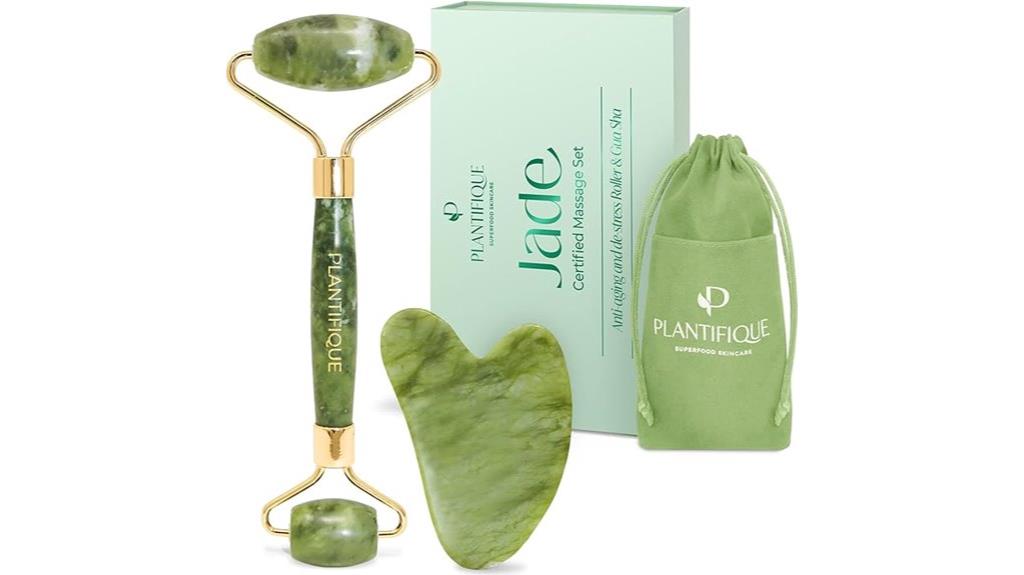 skincare jade roller set