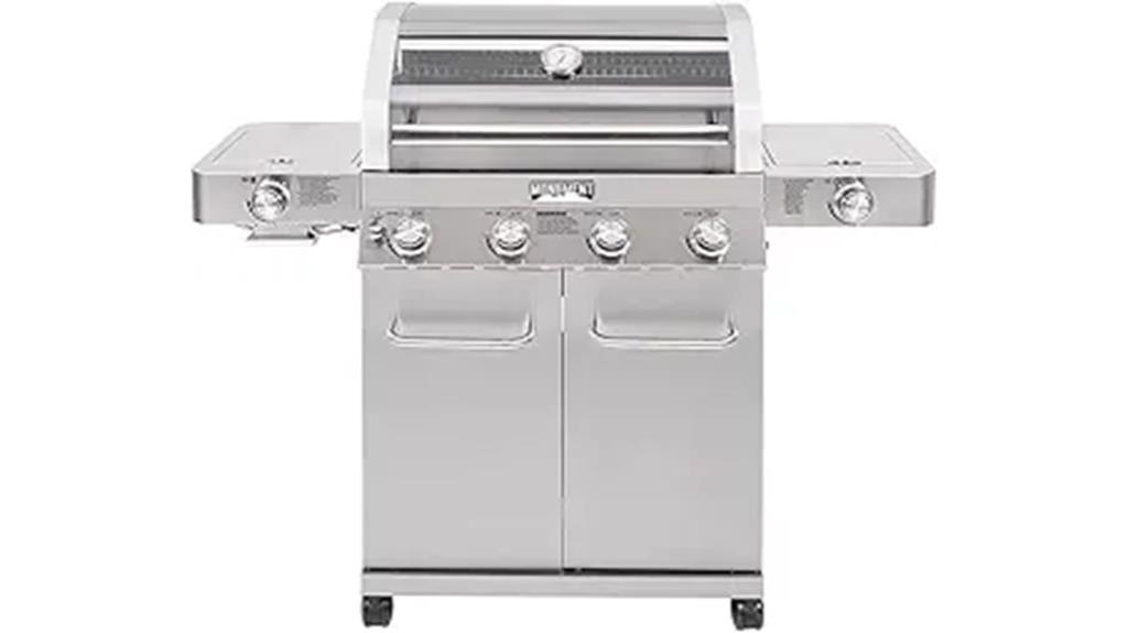 stainless steel 4 2 burner