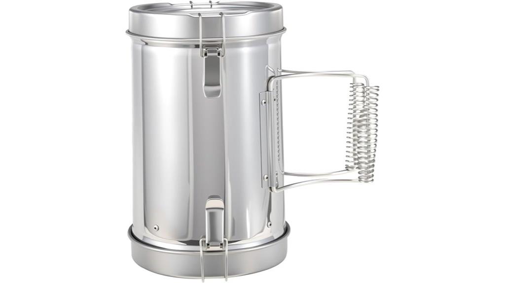 stainless steel charcoal starter