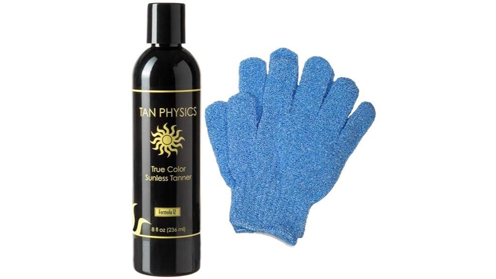 sunless tanner with gloves