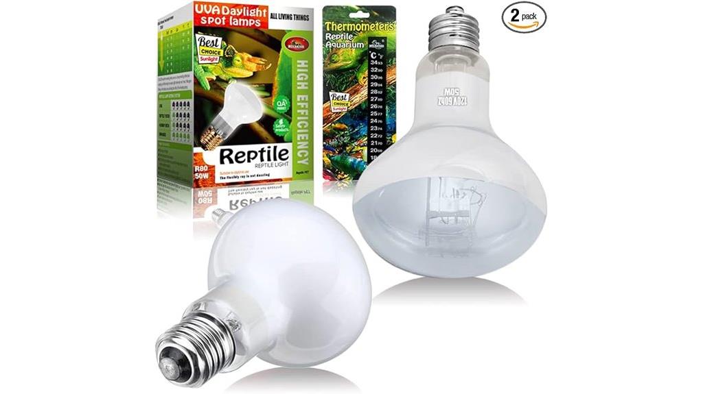 two 75w reptile lamps