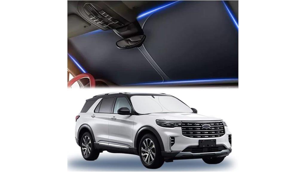 universal car sunshade with storage