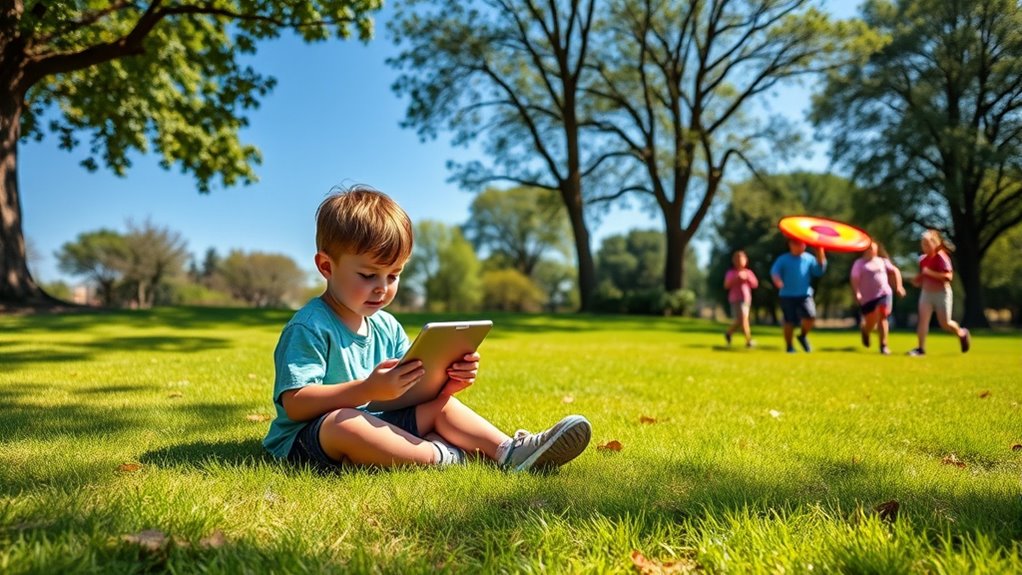 balance screen time through outdoor activities
