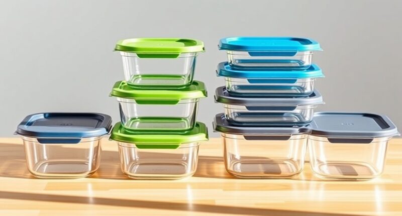 top glass meal storage
