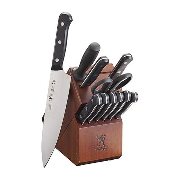 Henckels 12-Pc German Knife Set with Walnut Handles