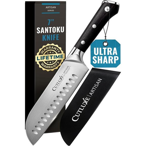 Cutluxe Santoku Knife – 7 High Carbon German Steel
