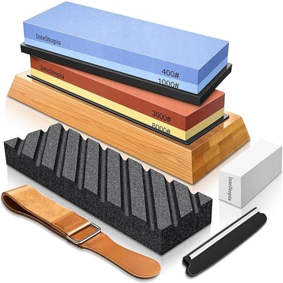 Intelitopia Knife Sharpening Stone Set with Accessories