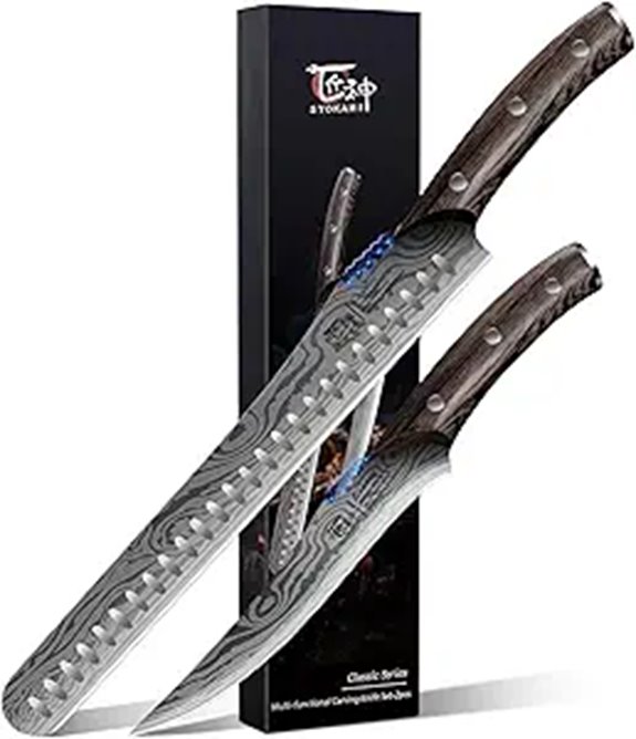 Brisket Knife Set for Meat Turkey BBQ Home Use