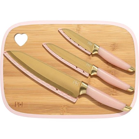 Paris Hilton Reversible Bamboo Cutting & Knife Set