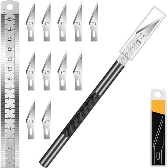 DIYSELF Exacto Knife Kit with Blades and Ruler