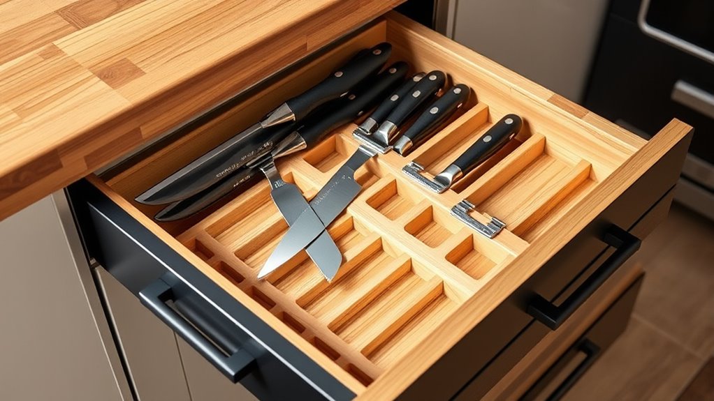 secure durable knife storage