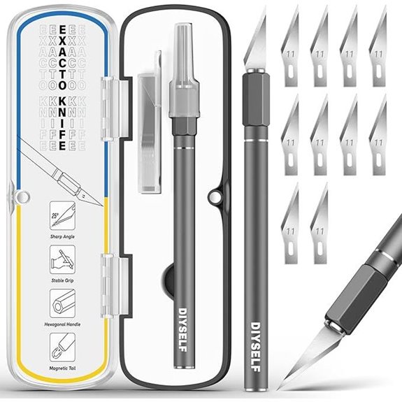 DIYSELF 12 Pcs Exacto Knife Set with Case