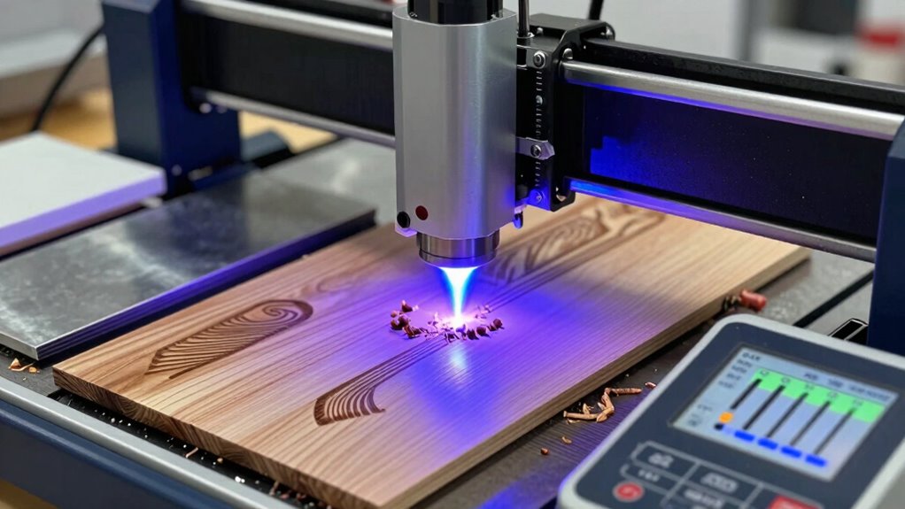 adjust laser for materials