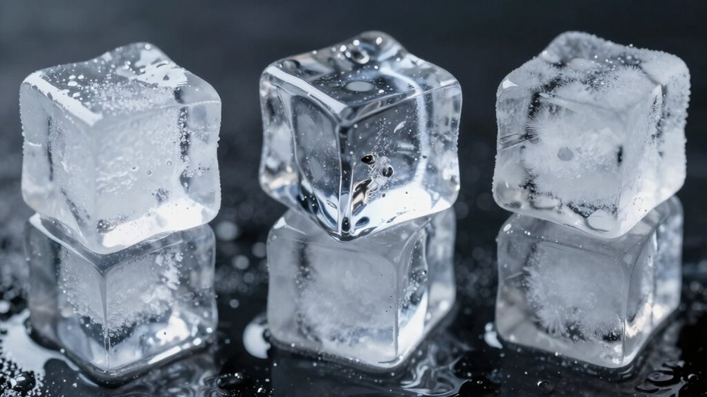 clear pure visually appealing ice