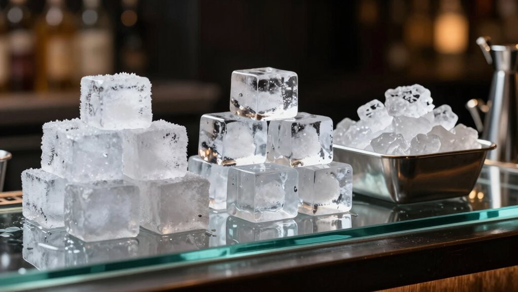 elegant clear uniform ice