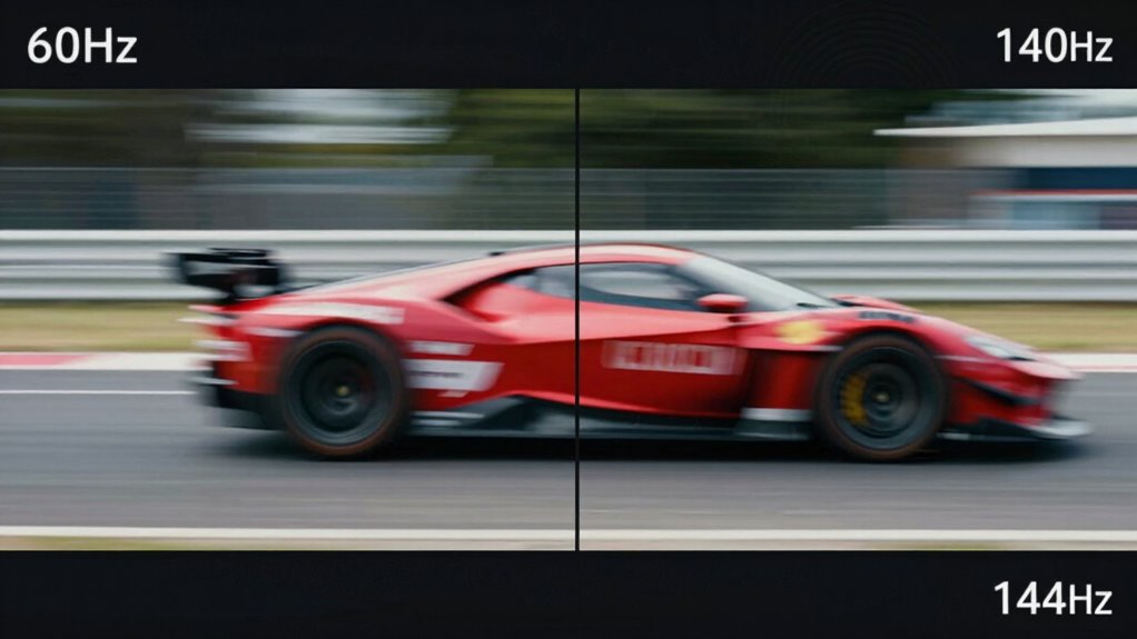 enhanced motion clarity through higher refresh rates