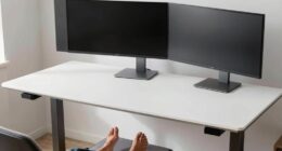 ergonomic standing desk setup