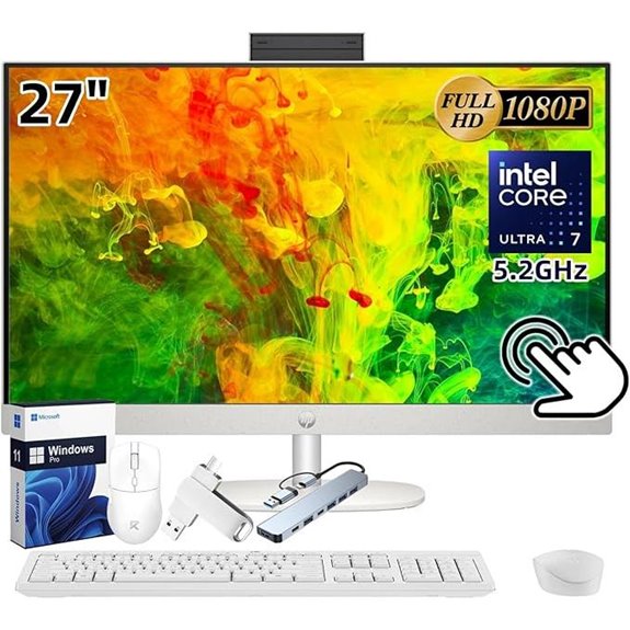 hp 27 inch touchscreen desktop
