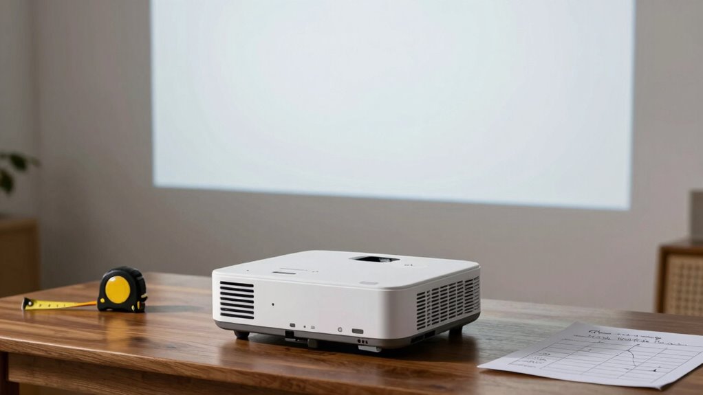 optimal projector throw guidelines