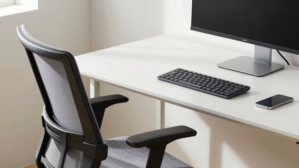 proper monitor and keyboard positioning